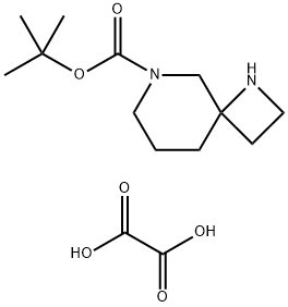 tert-butyl 1,6-diazaspiro[3.5]nonane-6-carboxylate hemioxalate Struktur