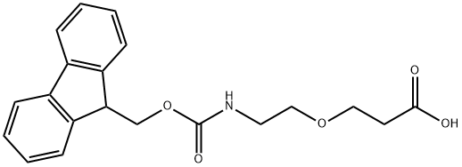 FMOC-6-アミノ-4-オキサヘキサン酸 化学構造式