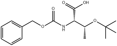 (2S,3R)-2-(((ベンジルオキシ)カルボニル)アミノ)-3-(TERT-ブチルトキシ)ブタン酸 化学構造式