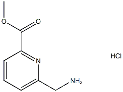6-(アミノメチル)ピコリン酸メチル塩酸塩 化学構造式