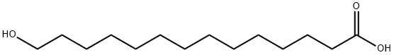 14-ヒドロキシテトラデカン酸 化学構造式