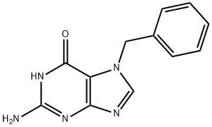 2-氨基-1,7-二氢-7-(苯基甲基)-6H-嘌呤-6-酮, 17495-12-4, 结构式