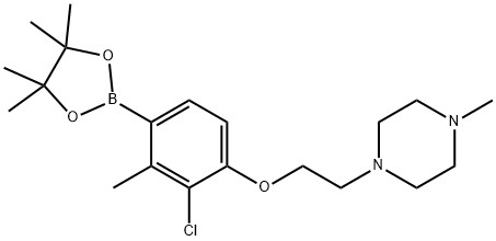 2-甲基-3-氯-4-[2-(4-甲基-1-哌嗪基)乙氧基]苯硼酸频哪醇酯, 1799612-11-5, 结构式