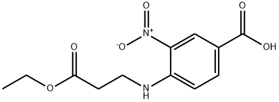 3-ニトロ-4-(3-オキソ-3-エトキシプロピルアミノ)安息香酸 化学構造式