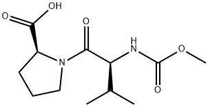 N-(甲氧基羰基)-L-缬氨酰-L-脯氨酸 结构式