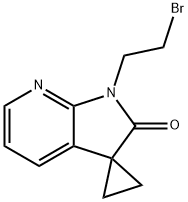 1'‐(2‐bromoethyl)‐1',2'‐dihydrospiro[cyclopropane‐ 1,3'‐pyrrolo[2,3‐b]pyridine]‐2'‐one Struktur