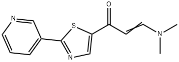 (2E)-3-(dimethylamino)-1-[2-(pyridin-3-yl)-1,3-thiazol-5-yl]prop-2-en-1-one Struktur