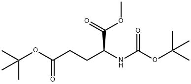 (2S)-2-{[(TERT-ブチルトキシ)カルボニル]アミノ}ペンタン二酸5-TERT-ブチル1-メチル 化学構造式