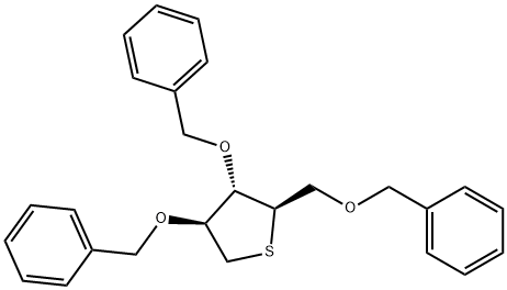 2,3,5-tri-O-benzyl-1,4-dideoxy-1,4-epithio-D-arabinitol Structure