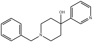1-ベンジル-4-(ピリジン-3-イル)ピペリジン-4-オール 化学構造式