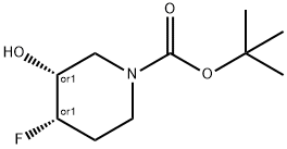 tert-butyl Cis-4-Fluoro-3-hydroxypiperidine-1-carboxylate racemate, 1941213-08-6, 结构式