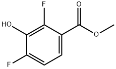 2,4-二氟-3-羟基苯甲酸甲酯 结构式