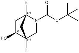 Racemic-(1R,4R,5S)-Tert-Butyl 5-Hydroxy-2-Azabicyclo[2.2.1]Heptane-2-Carboxylate Structure