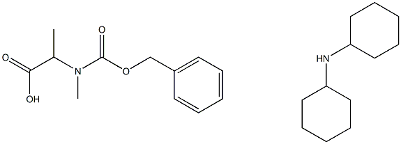 Z-N-METHYL-DL-ALANINE DICYCLOHEXYLAMMONIUM SALT, 200112-82-9, 结构式