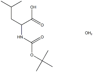 BOC-DL-亮氨酸水合物, 200937-21-9, 结构式