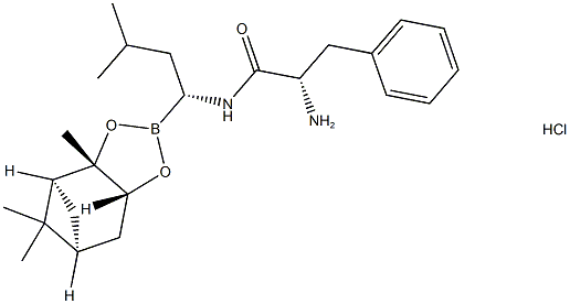 (ALPHAS)-ALPHA-氨基-N-[(1R)-1-[(3AS,4S,6S,7AR)-六氢-3A,5,5-三甲基-4,6-甲桥-1,3,2-苯并二氧硼烷-2-基]-3-甲基丁基]苯丙酰胺盐酸盐, 205393-21-1, 结构式