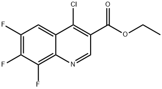 4-クロロ-6,7,8-トリフルオロキノリン-3-カルボン酸エチル 化学構造式