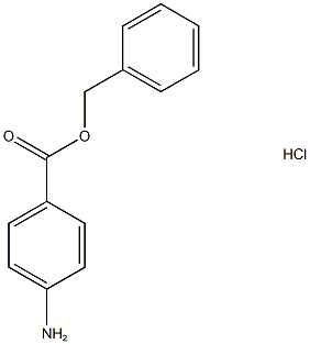 4-アミノ安息香酸ベンジル塩酸塩 化学構造式