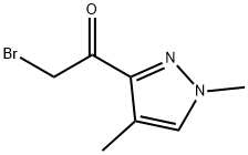 2-Bromo-1-(1,4-dimethyl-1H-pyrazol-3-yl)ethanone, 2097938-49-1, 结构式