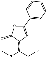 (4E)-4-[2-bromo-1-(dimethylamino)ethylidene]-2-phenyl-4,5-dihydro-1,3-oxazol-5-one Structure