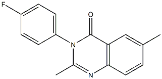 3-(4-fluorophenyl)-2,6-dimethyl-3,4-dihydroquinazolin-4-one 化学構造式