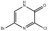 5-ブロモ-3-クロロ-2(1H)-ピラジノン 化学構造式