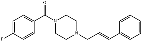 1-(4-氟苯甲酰基)-4-[(2E)-3-苯基丙-2-烯-1-基]哌嗪, 219988-92-8, 结构式
