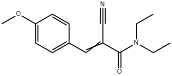 (2E)-2-cyano-N,N-diethyl-3-(4-methoxyphenyl)prop-2-enamide 结构式