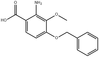 2-Amino-3-methoxy-4-(phenylmethoxy)benzoic acid Structure