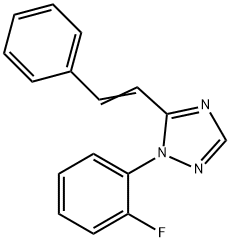 1-(2-fluorophenyl)-5-[(E)-2-phenylethenyl]-1H-1,2,4-triazole Structure