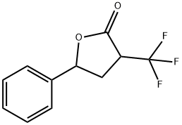 Γ-フェニル-Α-(トリフルオロメチル)-Γ-ブチロラクトン 化学構造式