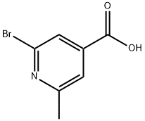 2-溴-6-甲基吡啶-4-甲酸, 25462-84-4, 结构式