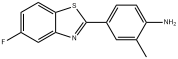 2-メチル-4-(5-フルオロ-2-ベンゾチアゾリル)アニリン 化学構造式
