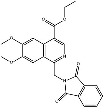 1-((1,3-二氧异吲哚啉-2-基)甲基)-6,7-二甲氧基异喹啉-4-羧酸乙酯 结构式