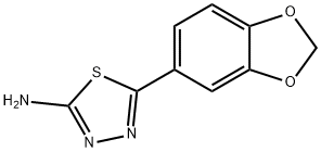 5-(2H-1,3-benzodioxol-5-yl)-1,3,4-thiadiazol-2-amine, 28004-60-6, 结构式