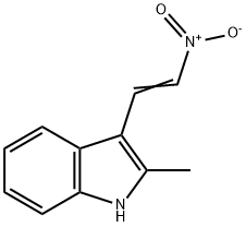 (E)-2-甲基-3-(2-硝基乙烯基)-1H-吲哚, 2826-91-7, 结构式