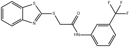 2-(1,3-benzothiazol-2-ylsulfanyl)-N-[3-(trifluoromethyl)phenyl]acetamide Structure