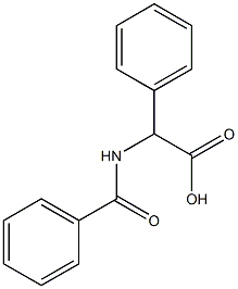 2-(苯甲酰氨基)-2-苯基乙酸, 29670-63-1, 结构式