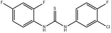 1-(3-chloro-4-fluorophenyl)-3-(2,4-difluorophenyl)thiourea Structure