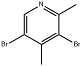 3,5 - DibroMo - 2,4 - diMethylpyridine Structure