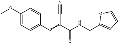 (2E)-2-cyano-N-[(furan-2-yl)methyl]-3-(4-methoxyphenyl)prop-2-enamide Structure
