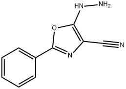 4-Oxazolecarbonitrile,5-hydrazino-2-phenyl-(9CI) Struktur