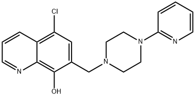 5-CHLORO-7-[[4-(2-PYRIDINYL)-1-PIPERAZINYL]METHYL]-8-QUINOLINOL,315698-36-3,结构式