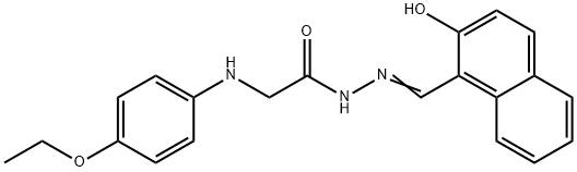 (E)-2-(4-Ethoxyphenylamino)-N′-((2-hydroxynaphthalen-1-yl)methylene)acetohydrazide Struktur