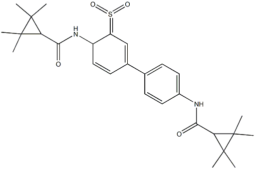 N,N'-(磺酰基双(4,1-亚苯基))双(2,2,3,3-四甲基环丙烷-1-甲酰胺) 结构式