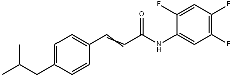 (2E)-3-[4-(2-methylpropyl)phenyl]-N-(2,4,5-trifluorophenyl)prop-2-enamide|