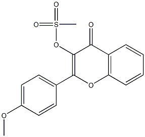 2-(4-methoxyphenyl)-4-oxo-4H-chromen-3-yl methanesulfonate Structure