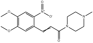 (2E)-3-(4,5-dimethoxy-2-nitrophenyl)-1-(4-methylpiperazin-1-yl)prop-2-en-1-one Struktur