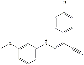 (2E)-2-(4-chlorophenyl)-3-[(3-methoxyphenyl)amino]prop-2-enenitrile Struktur