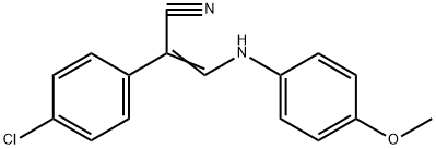 (2E)-2-(4-chlorophenyl)-3-[(4-methoxyphenyl)amino]prop-2-enenitrile Structure